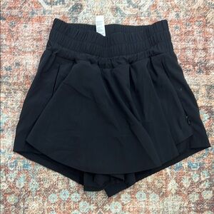 Baleaf Black Mini Skirt with High-Rise Waist